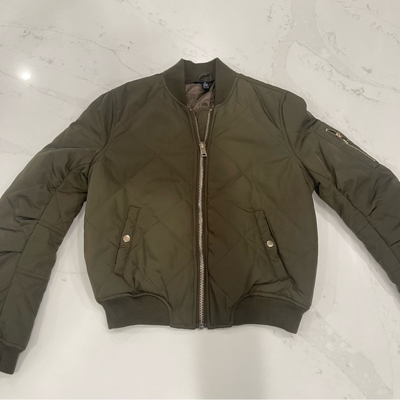 Aqua Jackets & Blazers - Aqua green lined bomber jacket